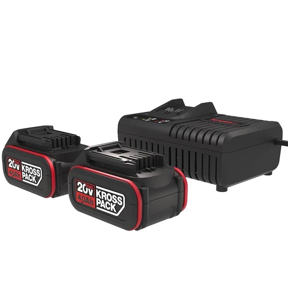 Kress KAD21 20Volt 4.0Ah Li-ion KrossPack 2 Adet Akü ve Akü Şarj Cihazı - 5
