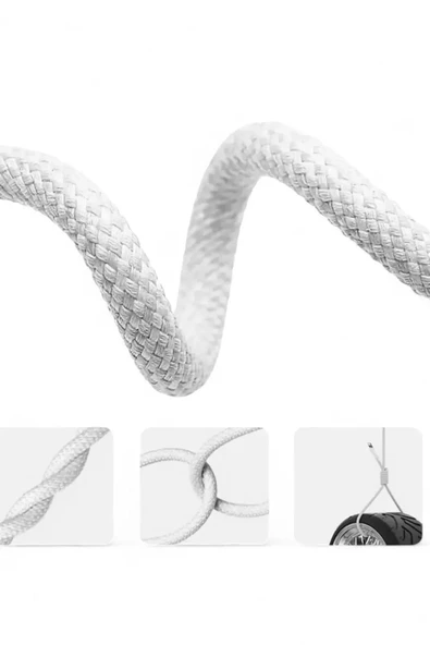 15 / 15 Plus / 15 Pro / 15 Pro Max uyumlu  Orijinal Şarj Kablosu Type-c 60W Örgü Kablo - 6