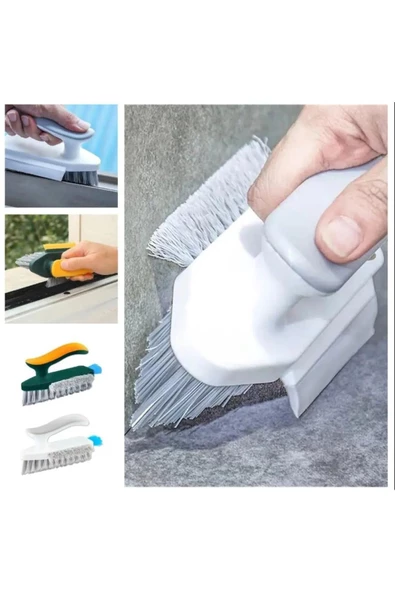 Saplı Çok Amaçlı Sert Temizlik Fırçası Fayans Lavabo Halı Banyo Temizleme Fırça - 2