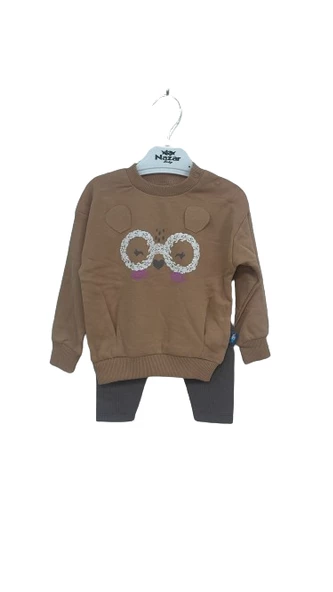 uğurböceğiçocuk Göz Tavşan Baskılı Kız Çocuk Takım 24613 - 7