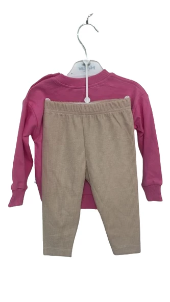 uğurböceğiçocuk Göz Tavşan Baskılı Kız Çocuk Takım 24613 - 3