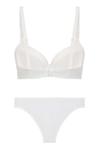 Fitilli Sütyen Takım - Ekru - 5