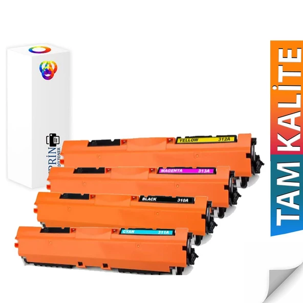 Hp CF040A Yazıcı Uyumlu Muadil Toner 126A 4 Renk