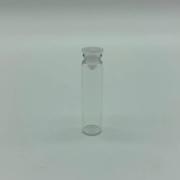 2 ml Mini Test Şişesi , 2 cc Plastik Tıpalı Cam Şişe , Test Şişesi x 20 Adet - 2