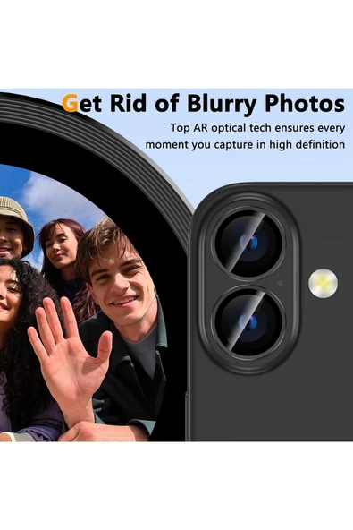 iPhone 16 / 16 Plus Safir Dayanıklı Görüntü Kalitesini Bozmayan Safir Lens Koruyucu - 7