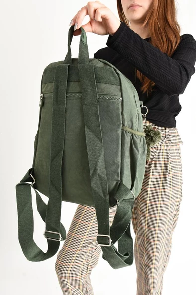 Klinkır Hafif Kadın Sırt Çantası 38*28 Cm Günlük Kullanım İçin İdeal Çok Cepli Hafif Su İtici Kumaş - Resim 8