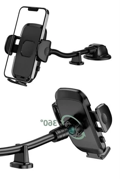 Telefon Tutucu Ayarlanabilir Vakum Kilitli Cam ve Torpidoya Takılabilen Tutucu - 11