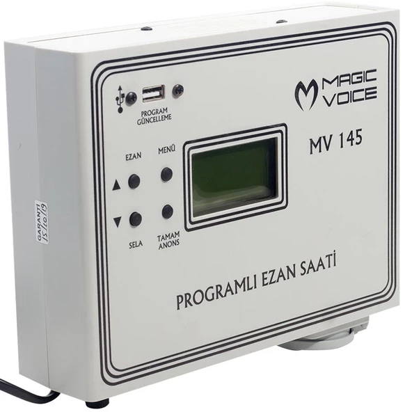 MAGICVOICE MV-145 3 HOCALI PROGRAMLI DUVAR TİPİ EZAN SAATİ