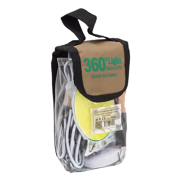 POWERMASTER TM-24 COB LEDLİ 13 WATT AKÜ MAŞALI 4 METRE KABLOLU TAŞINABİLİR SEYYAR PANEL LAMBA - 3