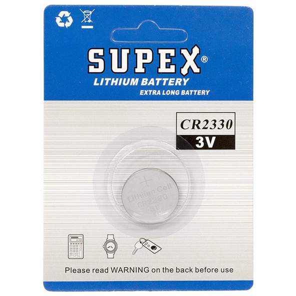 SUPEX CR2330 3 VOLT LİTYUM PİL (TEKLİ)