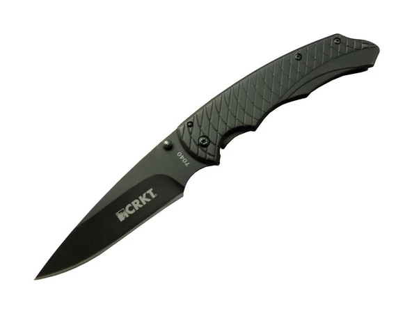 CRKT CR 7040 Siyah Kamp Çakı Metal 22 cm - Metal Saplı, Otomatik, Kılıflı, Kutulu