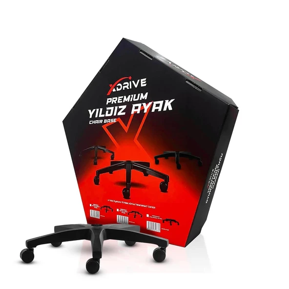 xDrive Premium Poliamid Ayak Siyah (Tekerlek Dahil) ürün görseli