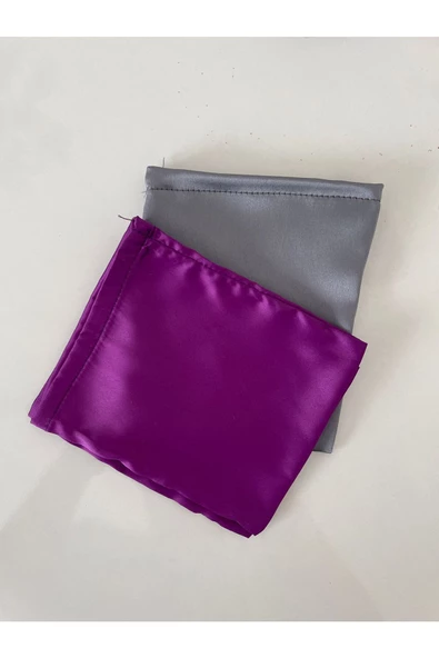 Mor Saten Kumaş Kına ve Lavanta Kesesi 9x12 cm 5 Adet - 2