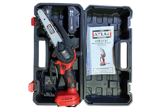 Atlas ATB 21 BT-202C 21 Volt 2x2.0 Ah Akülü Kömürsüz Budama Testeresi - 3