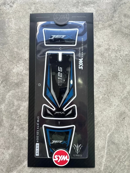 SYM JET-X 125 TANK PED SETİ 12 PCS MAVİ - 3