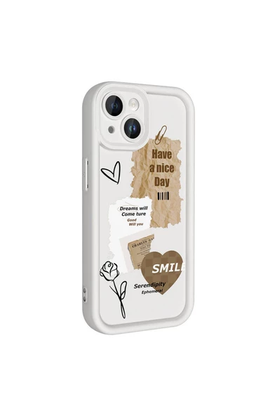 iPhone 15 Kılıf Kamera Korumalı Baskılı Arka Yüzey Klas Kapak