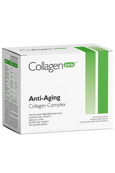 Anti-aging Collagen Complex, Hyalüronik Asit, Çinko, Selenyum & Vitamin C