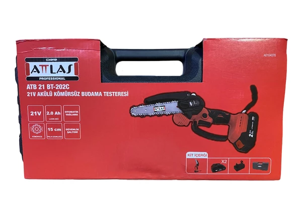 Atlas ATB 21 BT-202C 21 Volt 2x2.0 Ah Akülü Kömürsüz Budama Testeresi - 4