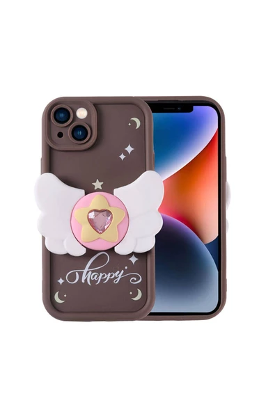 iPhone 13 Kılıf Kamera Korumalı Figür Tasarımlı Kapya Kapak