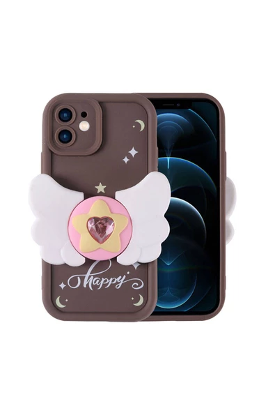 iPhone 11 Kılıf Kamera Korumalı Figür Tasarımlı Kapya Kapak