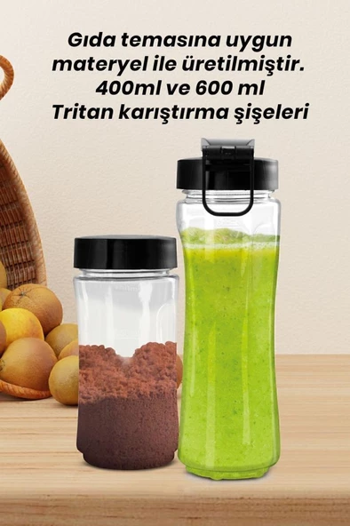Goldmaster Mixgrind 2in1 Paslanmaz Çelik Bıçaklı Kişisel Smoothie Blender ve Kahve Baharat Öğütücü - 4