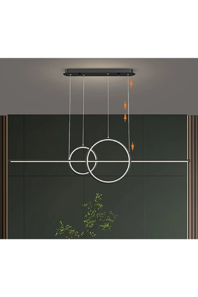 Anaso / Sarkıt Avize / 120 cm / Antrasit Gövde / 3 Renk Işık - 3