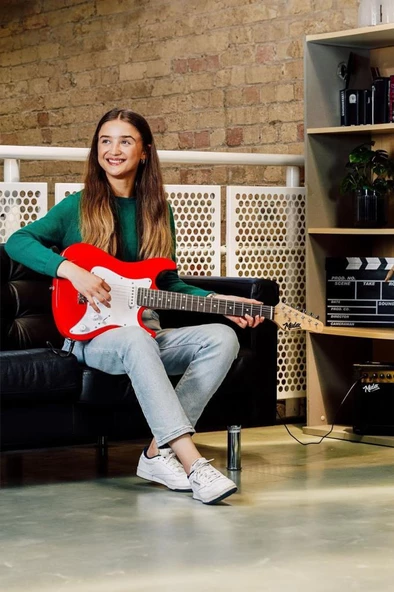 Midex CEG-36RD 8-12 Yaş Çocuklar İçin Amfili Full 3/4 36 İnç Elektro Gitar Seti Kırmızı - 3