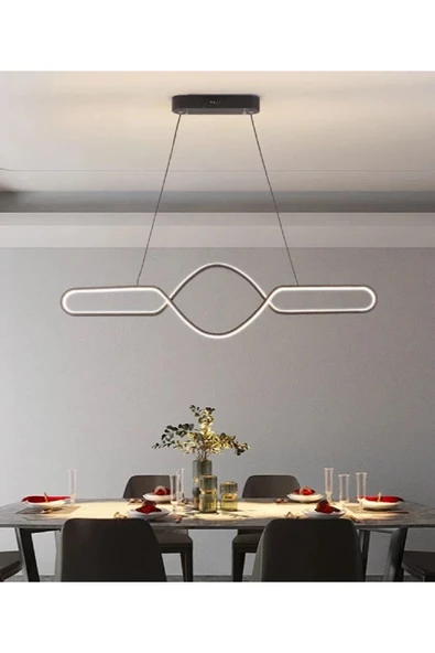Neo / Sarkıt Avize / 90 cm / 3 Renk Işık / Antrasit Gövde / 3 Yıl - 3