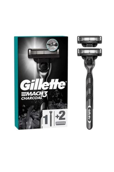 Gillette Mach3 Charcoal Tıraş Makinesi 2 Up Yedekli