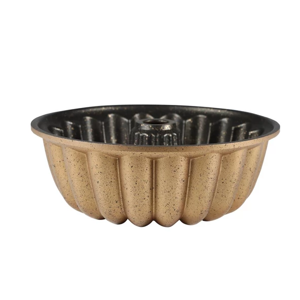Serenk Fun Cooking Arya Alüminyum Döküm Granit Kaplama Kek Kalıbı 25 cm Sarı - 5