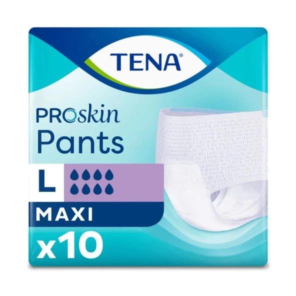 Tena Proskin Pants Maxi Emici Külot Büyük Boy L 10'lu Hasta Bezi