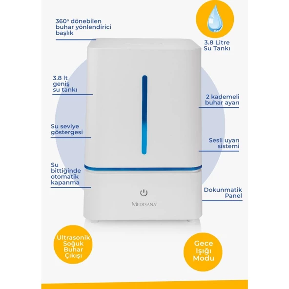 Medisana 40014 Hava Nemlendirme Cihazı - Resim 7