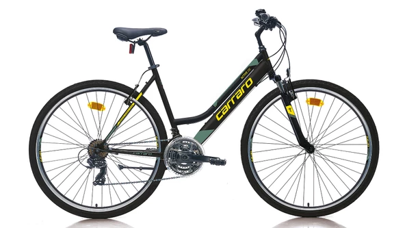 28J CARRARO ACTIVE 292 ŞEHİR BİSİKLETİ - SİYAH SARI YEŞİL- 40 KADRO
