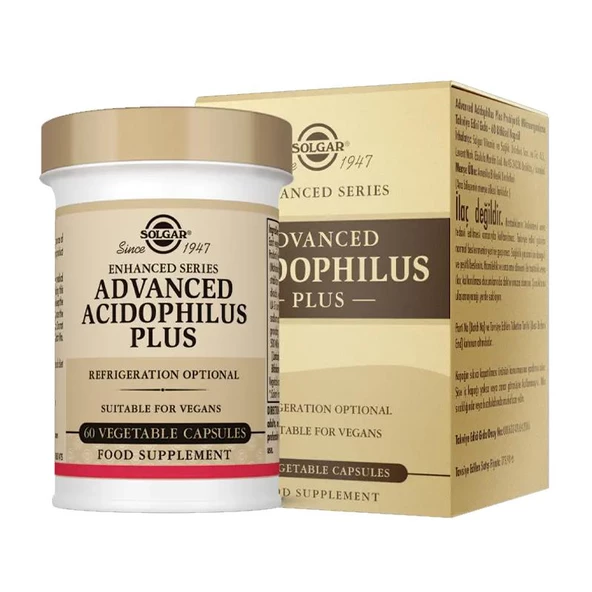 Solgar Advanced Acidophilus Plus 60 Kapsül