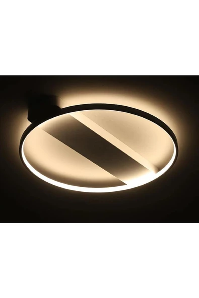Yeniada / Plafonyer Avize / 50 cm / 3 Renkli Işık / Antrasit Gövd - 3