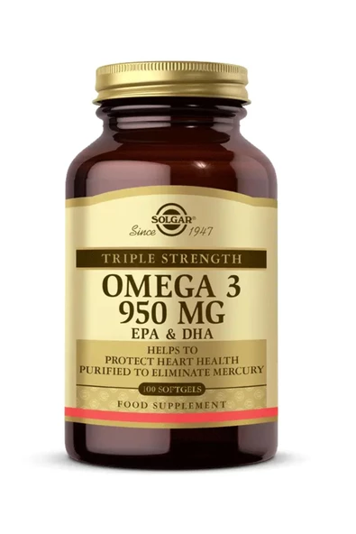 Solgar Omega 3 950 mg 100 Yumuşak Jelatinli Kapsül - 1