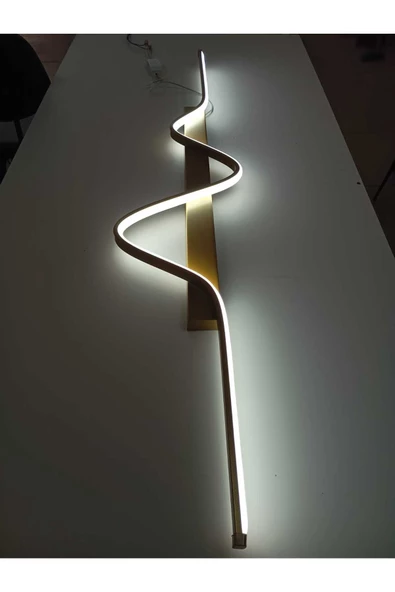 Tuna / Aplik / 120x24 cm / Gold Gövde / 3 Renk Işık / 3 Yıl Garan - 8