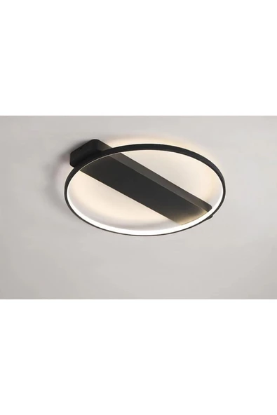 Yeniada / Plafonyer Avize / 50 cm / 3 Renkli Işık / Antrasit Gövd - 4