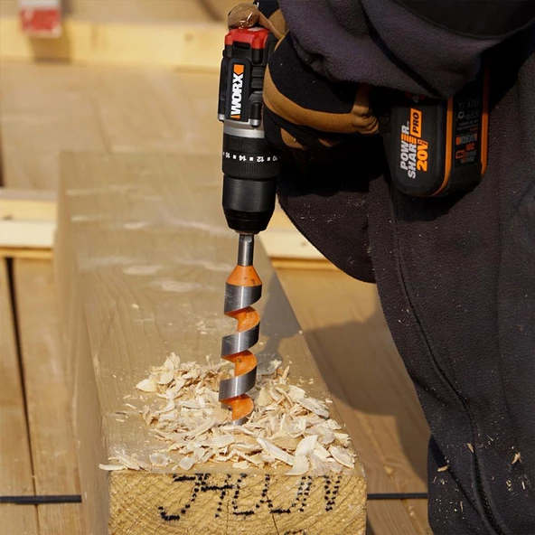 Worx Wx354.4 20Volt/4.0Ah Li-İon Çift Akülü Kömürsüz Profesyonel Şarjlı Darbeli Matkap - 5