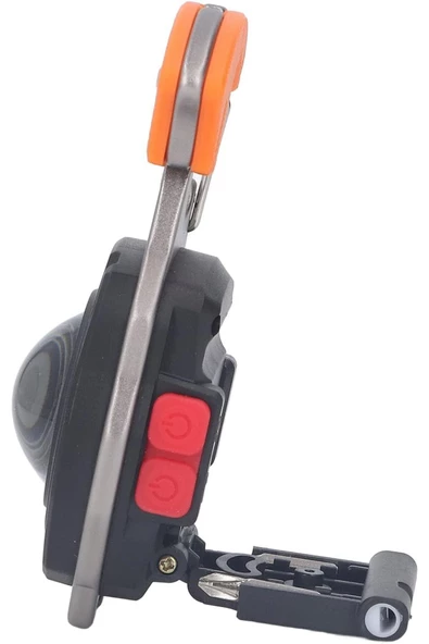 Çok Fonksiyonlu Mini Led Lamba Anahtarlık ve Çakmak USB Şarjlı Kamp İçin Taşınabilir Tam 5 Modlu - 6