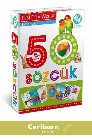 Özel Üretim Zeka Geliştirici Yabancı Dil Eğitici Çocuk İlk 50 Sözcük İngilizce Türkçe Kartlar - 3