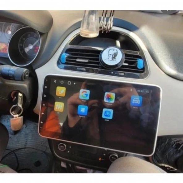 FİAT PUNTO LİNEA 10inç 360 DERECE DÖNEN ANDROİD EKRAN MULTİMEDYA 2 GB RAM 32 HAFIZA GERİ GÖRÜŞ KAMERA HEDİYELİ - 5