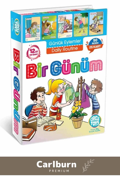 Özel Üretim Zeka Geliştirici Eğitici Kişisel Gelişim Çocuk Bir Günüm Eylem Resimli Aktivite Kartları - 4