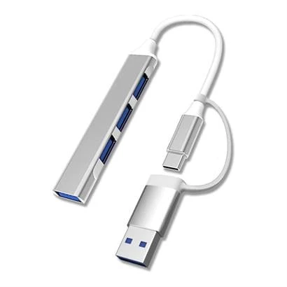 Periboia® 4 Port'lu Bağlantı İstasyonu Ultra İnce USB Bölücü TYPE-C tipi Çoklu Arayüz Adaptörü Multi Usb Çoklayıcı