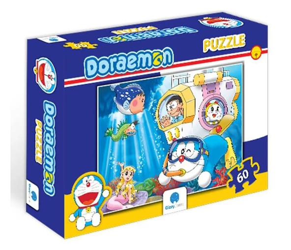 Gizzy Game Doraemon Deniz Altında 60 Parça Puzzle