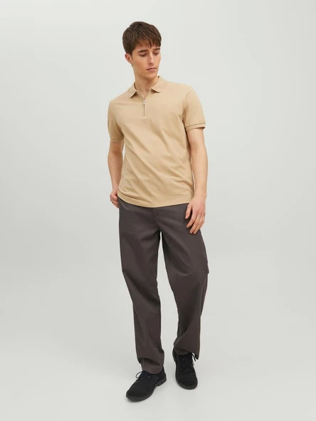 Jack & Jones Jprblascott Zip Ss Polo Sn Erkek T-Shirt - Resim 4