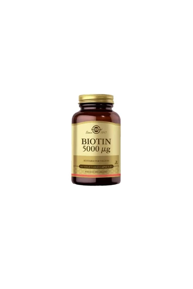 Biotin 5000 Mcg Takviye Edici Gıda 50 Kapsül ürün görseli
