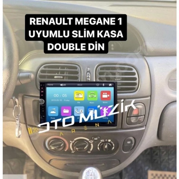 Renault Megane 1 Scenic BlueWay Double Teyp 7 inç Arka kasa Ayarlanabilir ince 1 Mirrorlink Kamera Hediye - Resim 2