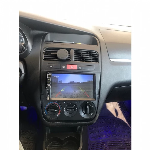Fiat Linea Fiat Punto Özel BlueWay Double Teyp 7 inç Arka kasası Ayarlanabilir ince 2 Mirrorlink Kamera Hediye - 2