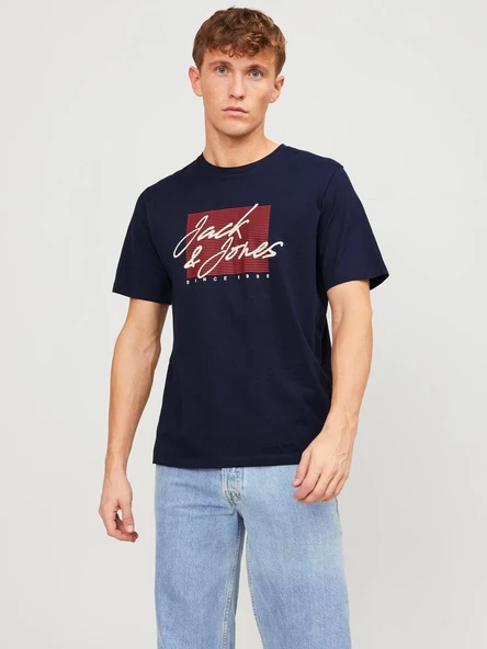 Jack & Jones Jjzuri Tee Ss Crew Neck Ln Erkek T-Shirt